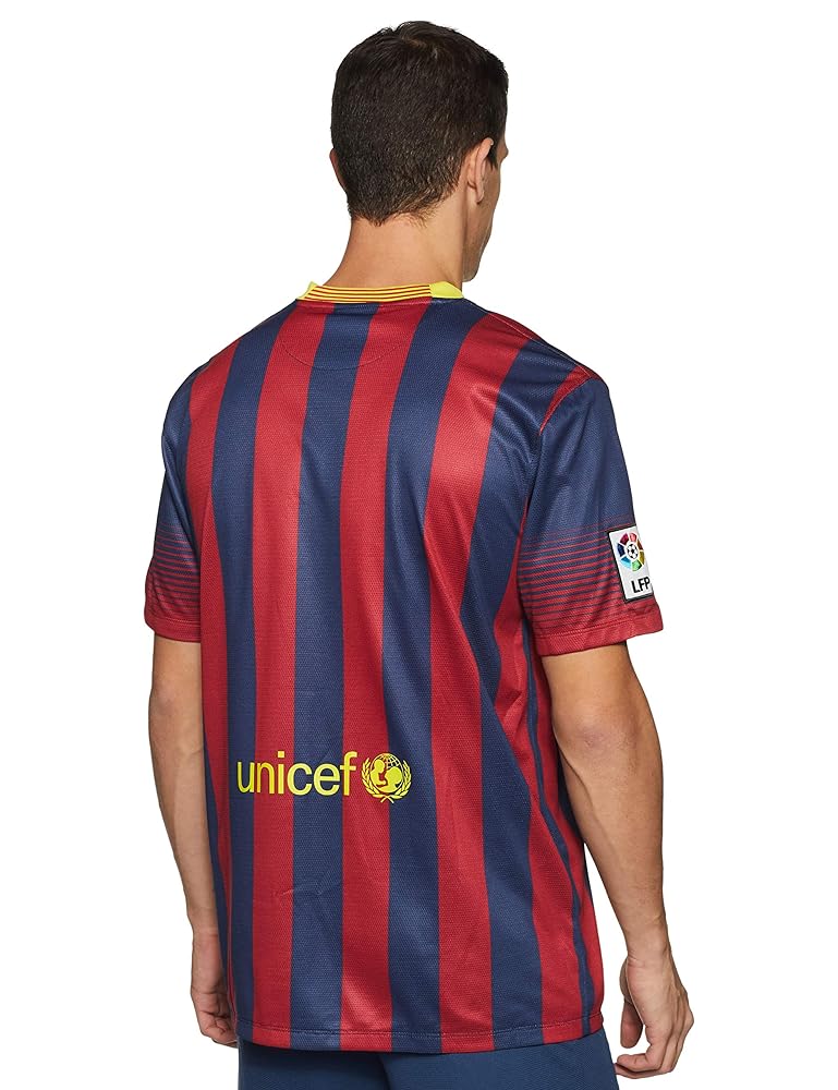 Nike Men's FC Barcelona Home Short Sleeve Jersey - Midnight